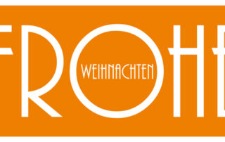 grafisch aufbereiteter Weihnachtsgruß in orange