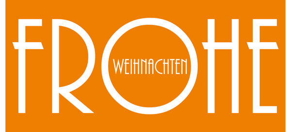 grafisch aufbereiteter Weihnachtsgruß in orange