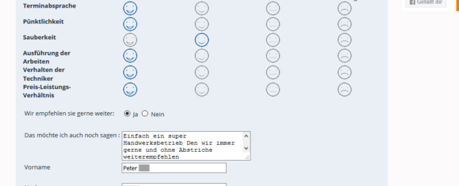 formular zum ausfüllen und bewerten der leistungen der faust betriebs-gmbh