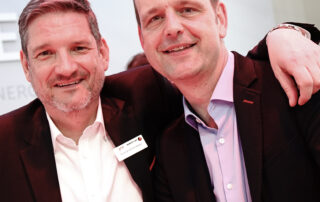 Faust-Geschäftsführer Peter Reichert am netzwerken auf der ISH Messe.
