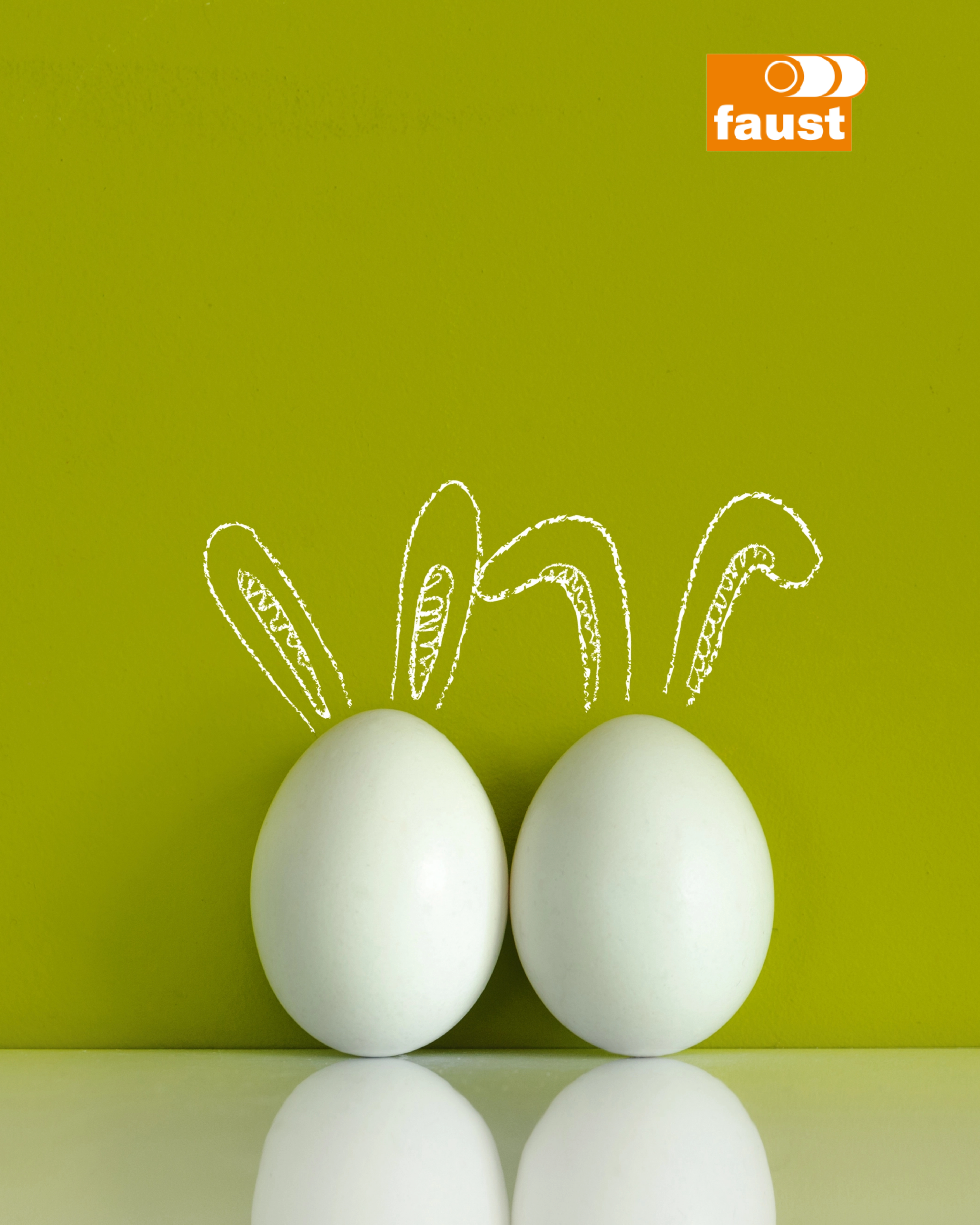 Ostereier mit Hasenohren