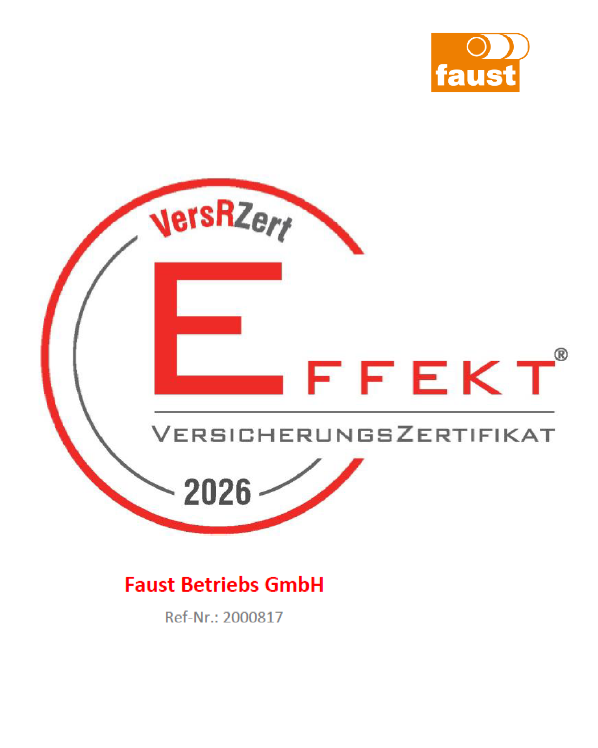 logo des VersRZert EFFEKT® von faust
