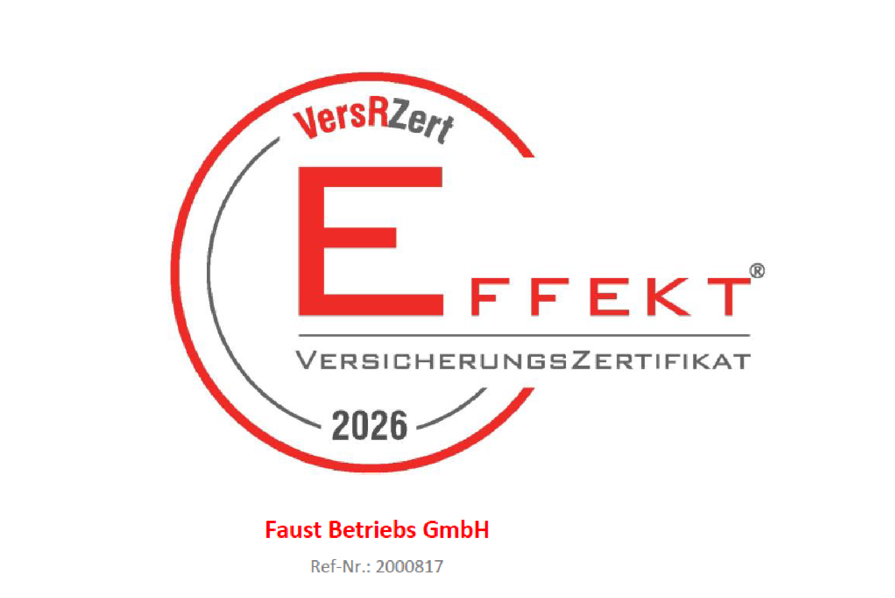 Für unsere Qualität und Kompetenz in Gebäudetechnik - das Logo des Qualitätssiegels VersRZert